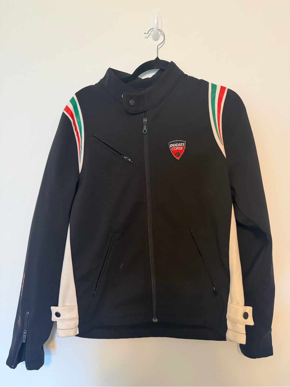 Ducati Corse Men’s L Black White Italian Racing Softshell Jacket